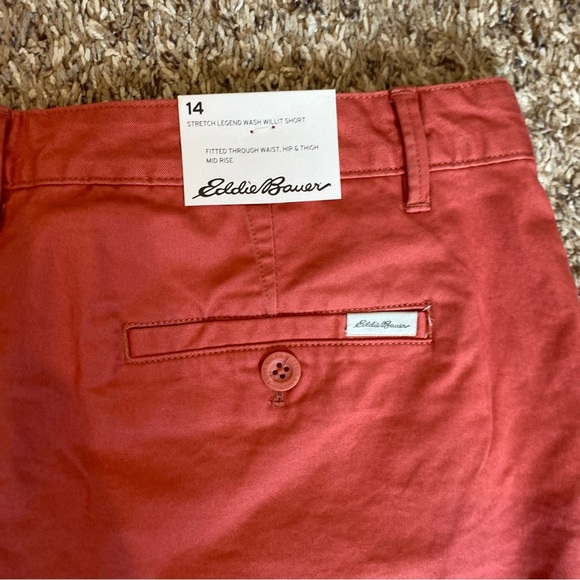 Eddie Bauer Shorts Red 14 Women's Willit Stretch Legend Wash Short - Picture 5 of 7